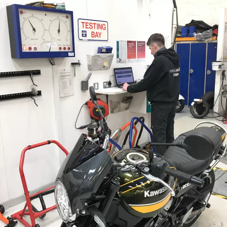 Simple motorbike checks before MOT test