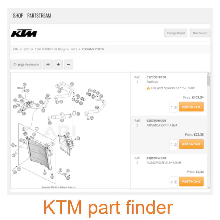 KTM OEM Part 41001052000